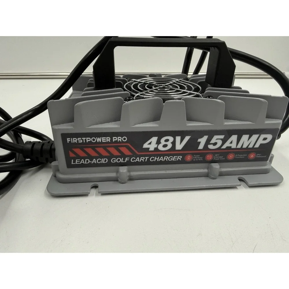 Golf Cart Charger, 48V 15A Golf Cart Battery Charger for EZGO RXV & TXT with 3 P